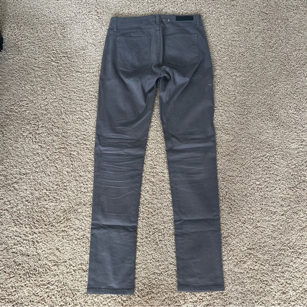 Calvin Klein Jeans Women’s Grey Mid-Rise Soft Stretch Skinny Pant Size 4 - Picture 3 of 12